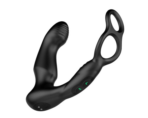 Черный двухмоторный массажер простаты Nexus Simul8 Wave Edition