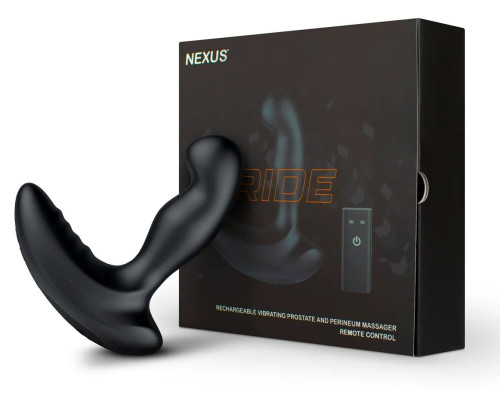 Черный вибромассажер простаты и промежности Nexus Ride - 14 см.