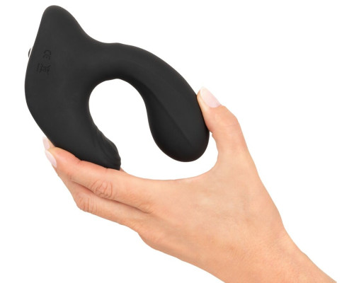 Черная анальная вибропробка с функцией расширения RC Butt Plug with 3 functions