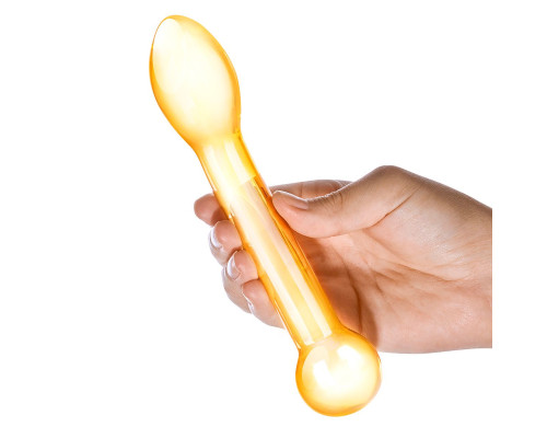 Золостистый стеклянный стимулятор простаты, 17 см.