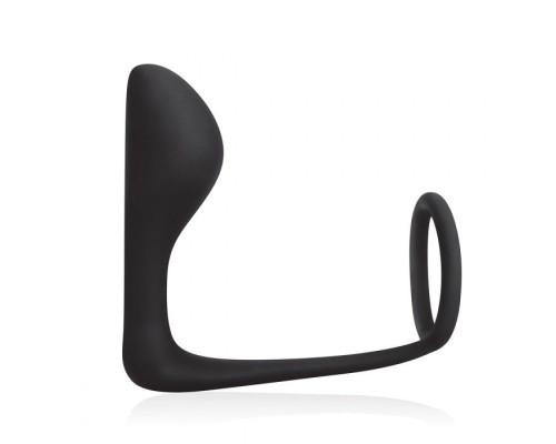 Стимулятор простаты с фиксацией эрекционным кольцом Prostate Gear