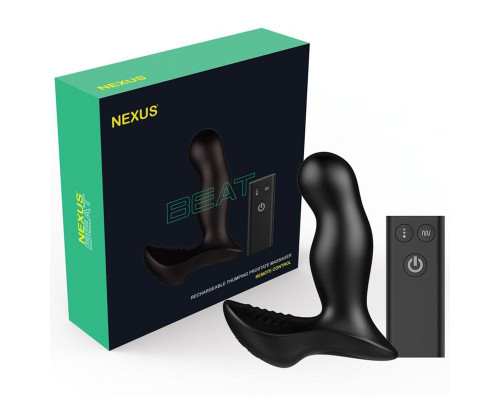 Черный вибромассажер простаты NEXUS Beat - 12 см.