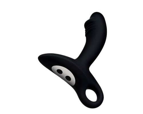 Черный силиконовый анальный вибромассажер Erokay