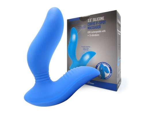 Черный вибромассажер простаты 3,5’’ Curve P-spot Massager - 12 см.