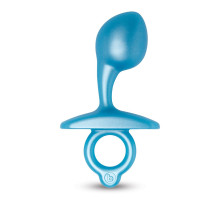 Голубая анальная пробка для массажа простаты Bulb Silicone Prostate Plug - 10,7 см.