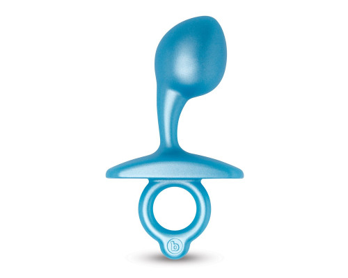 Голубая анальная пробка для массажа простаты Bulb Silicone Prostate Plug - 10,7 см.