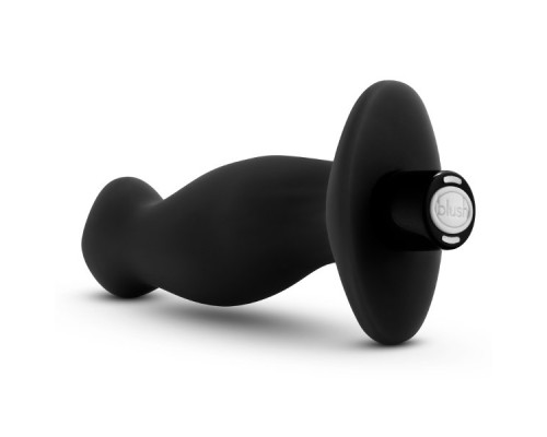 Черный анальный вибромассажёр Silicone Vibrating Prostate Massager 02 - 10,8 см.