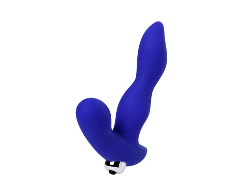 Синий силиконовый вибростимулятор простаты Stroman - 14,5 см.