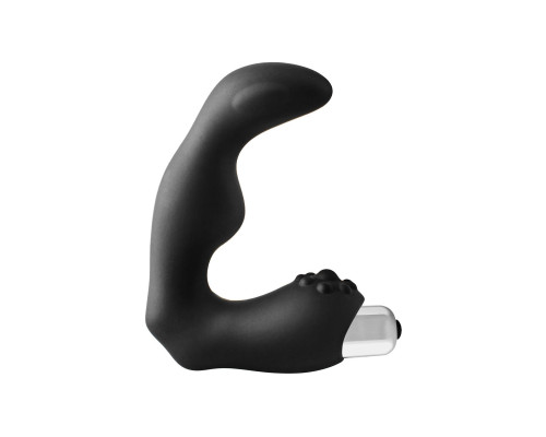 Черный вибромассажер простаты FantASStic Vibrating Prostate Massager - 11,3 см.