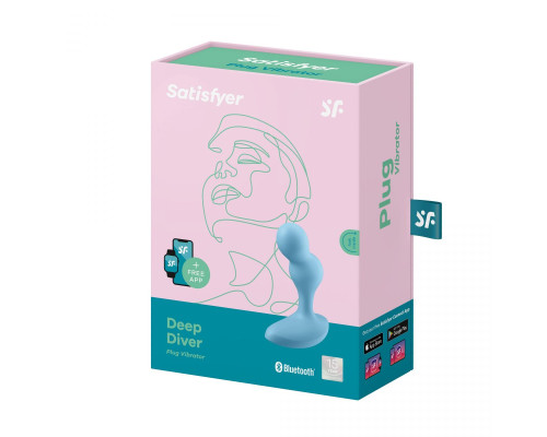 Голубой анальный вибростимулятор Deep Driver - 11,2 см.