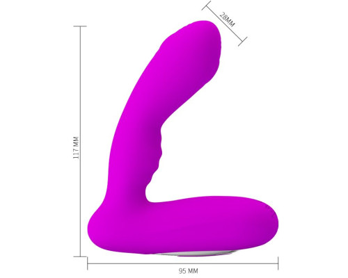 Лиловый массажер простаты с вибрацией Piper - 11,7 см.