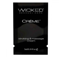 Крем для массажа и мастурбации Wicked Stroking and Massage Creme - 3 мл.