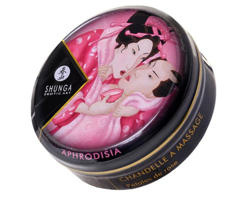 Массажная свеча Rose Petals с ароматом розы - 30 мл.