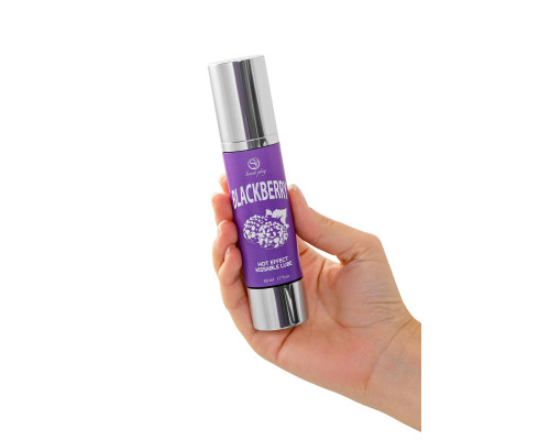 Массажное масло 2-в-1 Blackberry Hot Effect с разогревающим эффектом и вкусом ежевики - 50 мл.