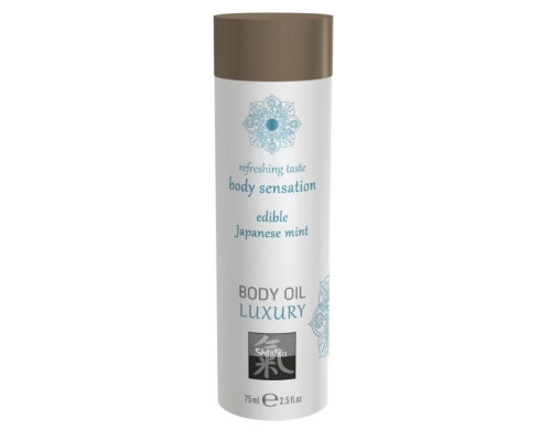 Съедобное массажное масло с ароматом японской мяты - 75 мл.