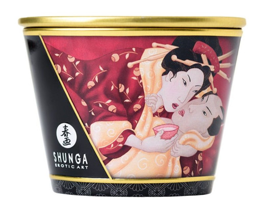 Массажная  свеча Sparkling Strawberry Wine с ароматом клубничного вина - 170 мл.