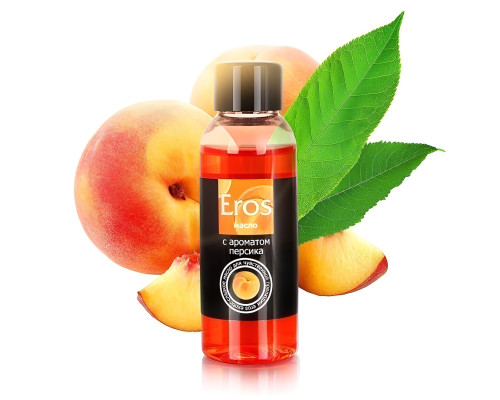 Массажное масло Eros exotic с ароматом персика - 50 мл.