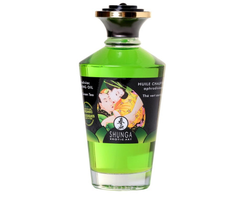 Массажное интимное масло с ароматом зелёного чая - 100 мл.