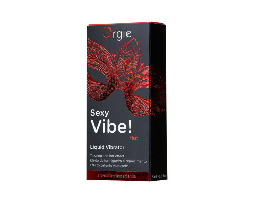 Разогревающий гель для массажа ORGIE Sexy Vibe Hot с эффектом вибрации - 15 мл.