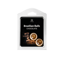 Набор из 2 шариков с массажным маслом Brazilian Balls с ароматом шоколада