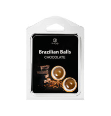 Набор из 2 шариков с массажным маслом Brazilian Balls с ароматом шоколада