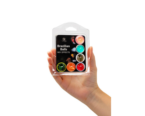 Набор из 6 шариков с массажными маслами Secret Play Barazilian Balls