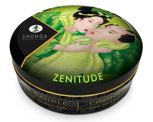 Массажная свеча Exotic Green Tea с ароматом зелёного чая - 30 мл.