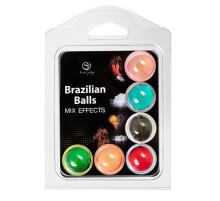 Набор из 6 шариков с массажными маслами Secret Play Barazilian Balls