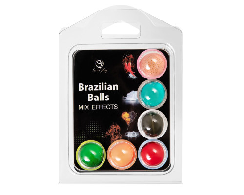 Набор из 6 шариков с массажными маслами Secret Play Barazilian Balls
