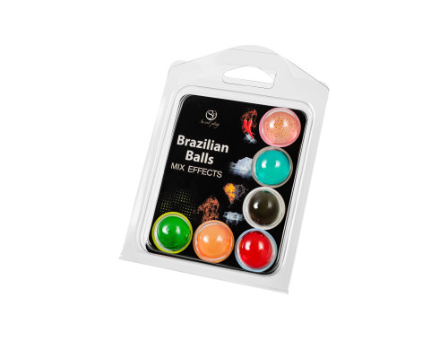 Набор из 6 шариков с массажными маслами Secret Play Barazilian Balls