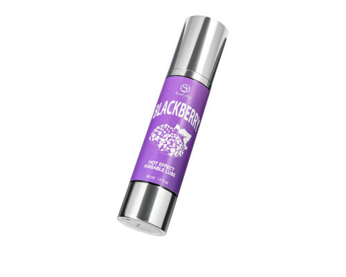 Массажное масло 2-в-1 Blackberry Hot Effect с разогревающим эффектом и вкусом ежевики - 50 мл.
