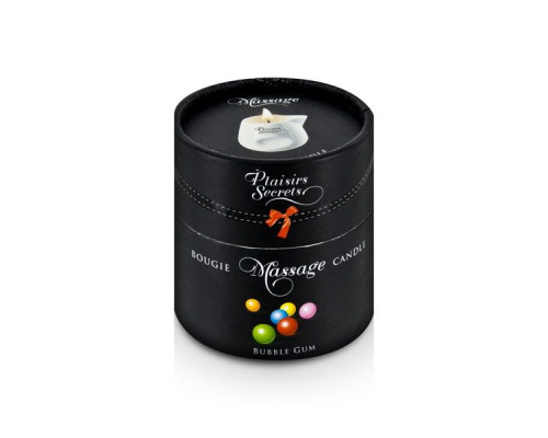 Массажная свеча с ароматом бубль-гума Bougie de Massage Gourmande Bubble Gum - 80 мл.