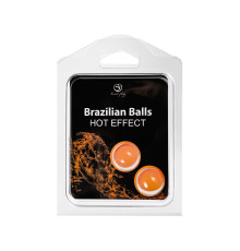 Набор из 2 шариков с массажным маслом Brazilian Balls с разогревающим эффектом