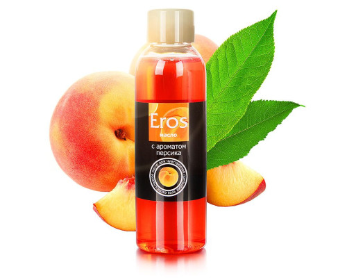 Массажное масло Eros exotic с ароматом персика - 75 мл.