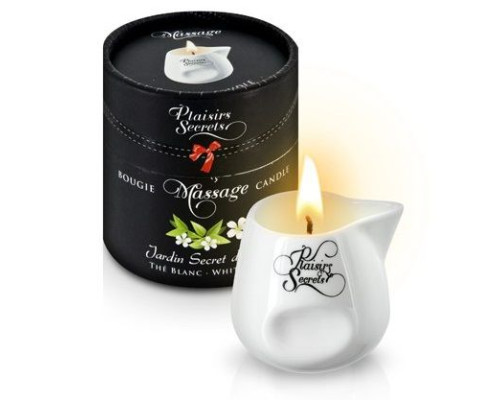 Массажная свеча с ароматом белого чая Jardin Secret D asie The Blanc - 80 мл.