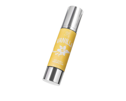 Массажное масло 2-в-1 Vanilla Hot Effect с разогревающим эффектом и вкусом ванили - 50 мл.