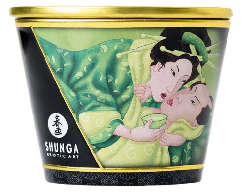 Массажная свеча Exotic Green Tea с ароматом зелёного чая - 170 мл.