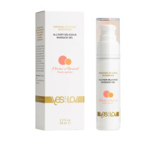 Универсальный массажный гель-смазка Allover Delicious Massage Gel с ароматом персика и абрикоса - 50 мл.