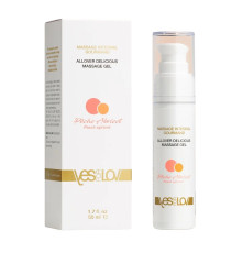 Универсальный массажный гель-смазка Allover Delicious Massage Gel с ароматом персика и абрикоса - 50 мл.