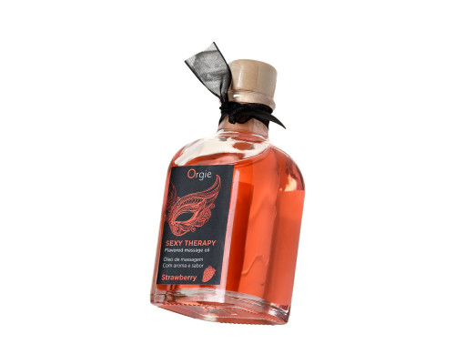 Массажное масло Orgie Lips Massage со вкусом клубники - 100 мл.