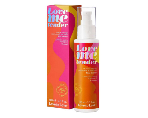 Съедобное согревающее массажное масло Love Me Tender Cocos с ароматом кокоса - 100 мл.
