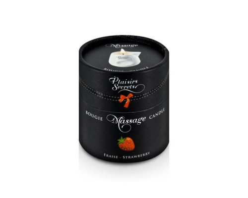 Массажная свеча с ароматом клубники Bougie de Massage Gourmande Fraise - 80 мл.