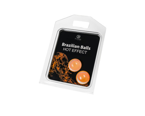 Набор из 2 шариков с массажным маслом Brazilian Balls с разогревающим эффектом