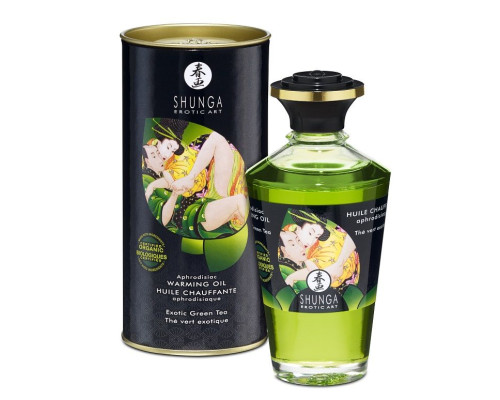 Массажное интимное масло с ароматом зелёного чая - 100 мл.