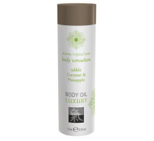 Съедобное массажное масло с ароматом кокоса и ананаса - 75 мл.