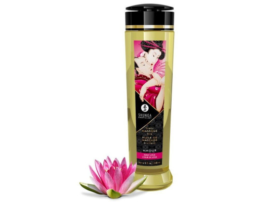 Массажное масло с ароматом цветов лотоса Amour - 240 мл.