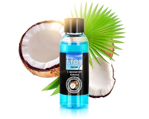 Массажное масло Eros tropic с ароматом кокоса - 50 мл.
