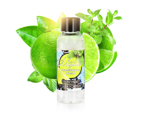 Массажное масло для тела Mojito с ароматом лайма - 50 мл.
