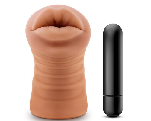 Кофейный мастурбатор-ротик Isabella