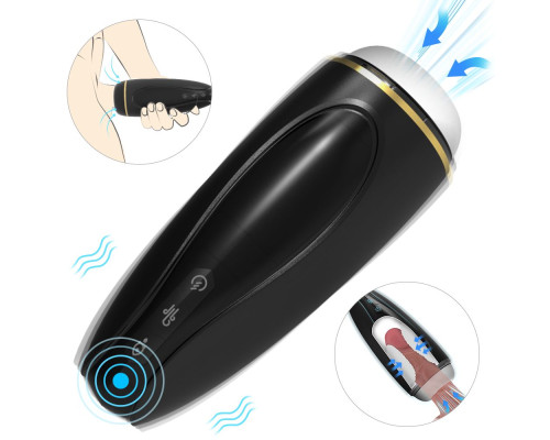 Роскошный мастурбатор Hawk с вибрацией, всасыванием и сдавливанием